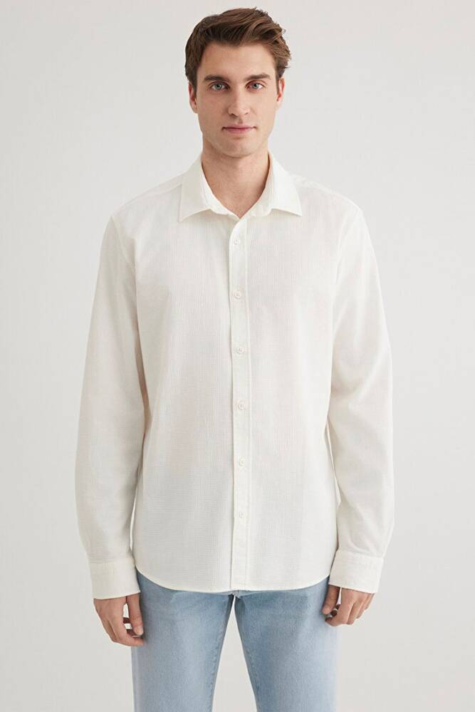 Erkek Uzun Kol Gömlek 0211424-70057 Beyaz 