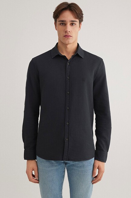 Erkek Uzun Kol Gömlek 0211461-70087 Gri (2)