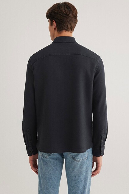 Erkek Uzun Kol Gömlek 0211461-70087 Gri (3)