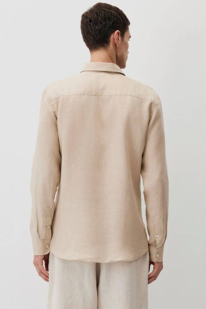 Erkek Uzun Kol Gömlek 0211466-70004 Bej 