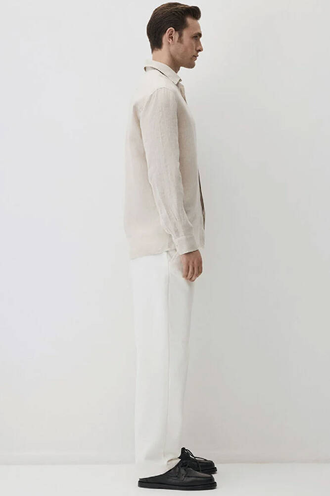 Erkek Uzun Kol Gömlek 0211466-70134 Bej 