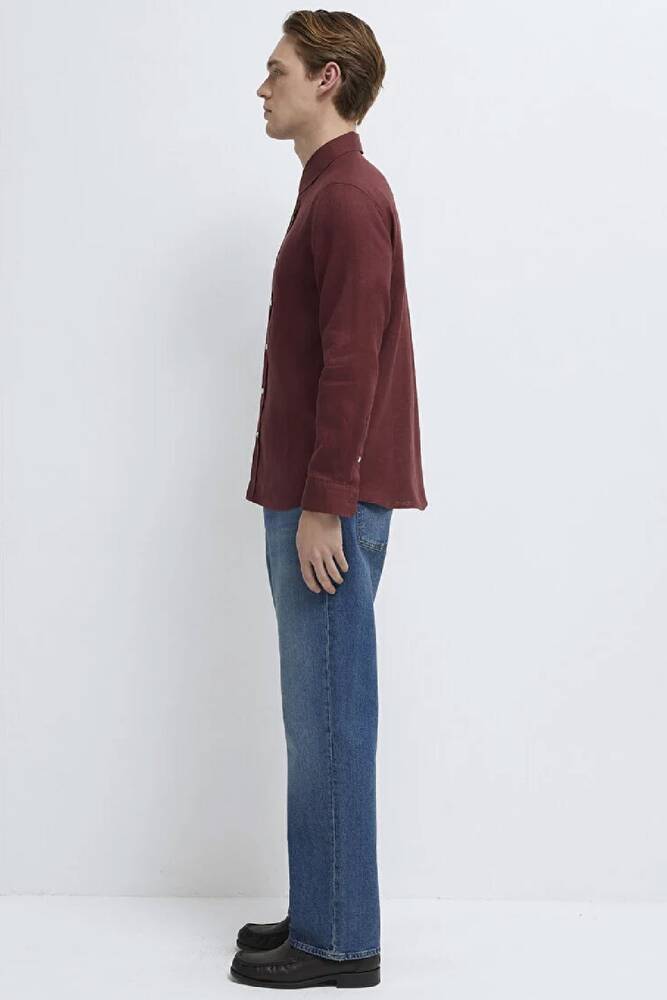 Erkek Uzun Kol Gömlek 0211466-70396 Kırmızı 