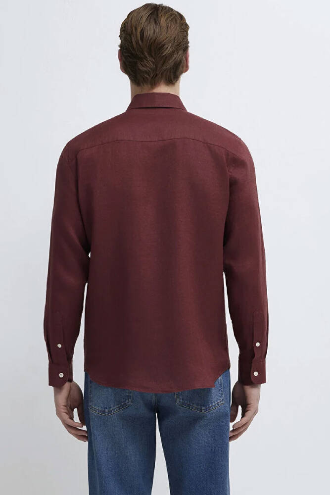 Erkek Uzun Kol Gömlek 0211466-70396 Kırmızı 