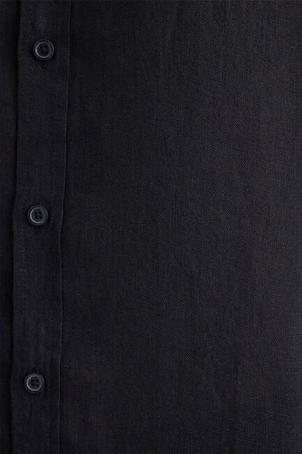 Erkek Uzun Kol Gömlek 0211466-900 Siyah - Thumbnail