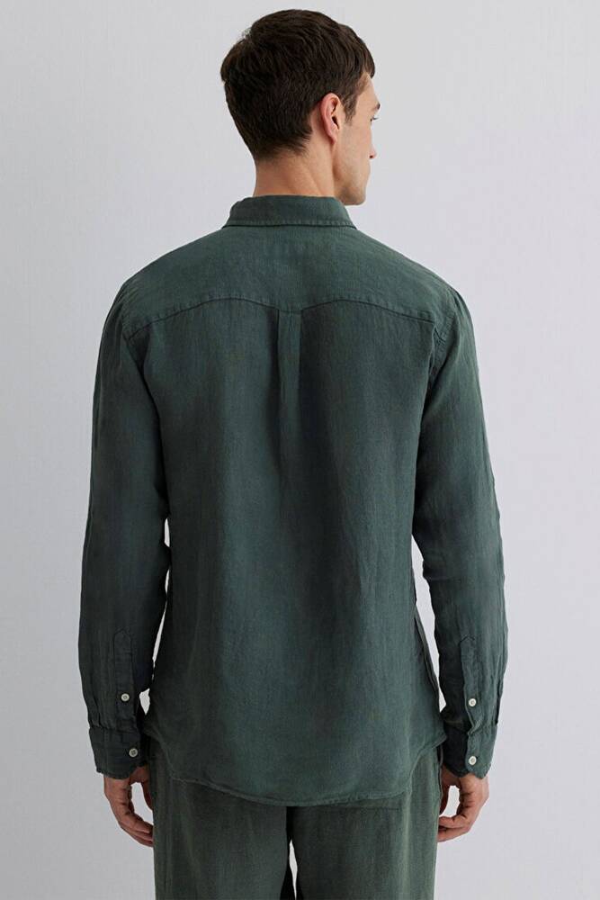Erkek Uzun Kol Gömlek 0211472-71598 Yeşil 