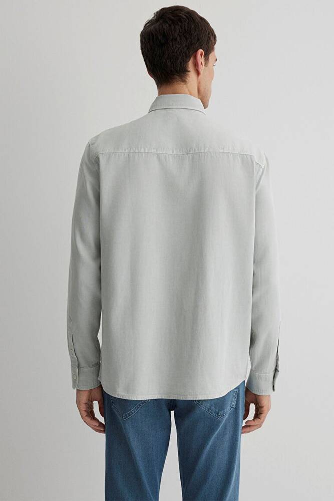 Erkek Uzun Kol Gömlek 0211482-70148 Gri 