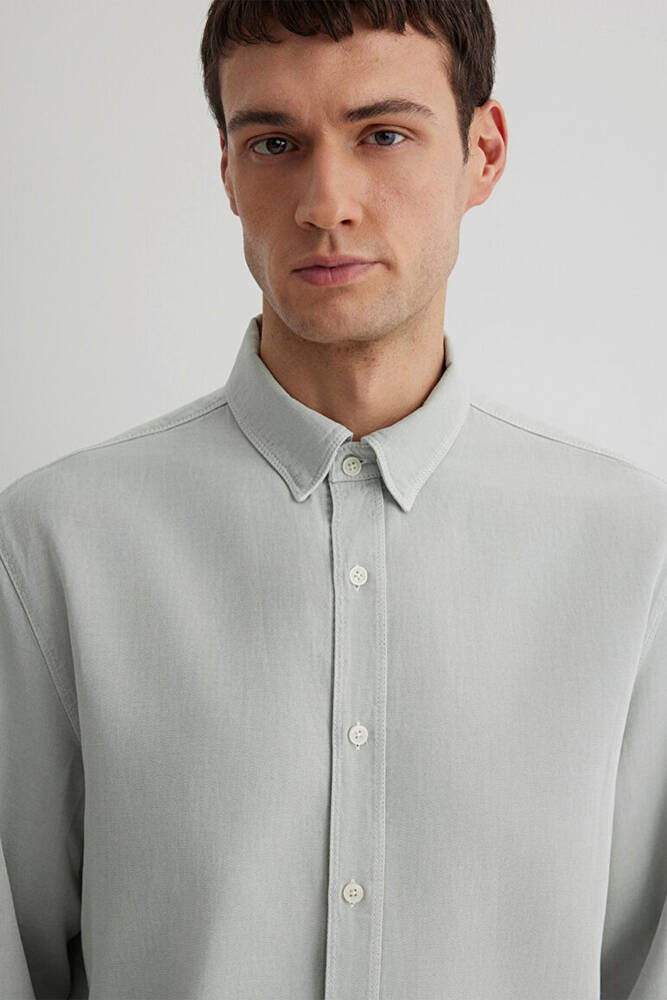 Erkek Uzun Kol Gömlek 0211482-70148 Gri 