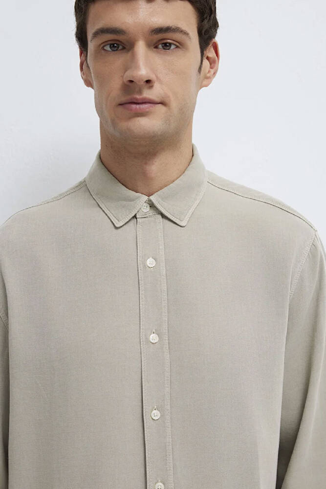 Erkek Uzun Kol Gömlek 0211482-70333 Bej 