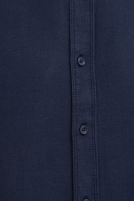 Erkek Uzun Kol Gömlek 0211482-70490 Lacivert - Thumbnail