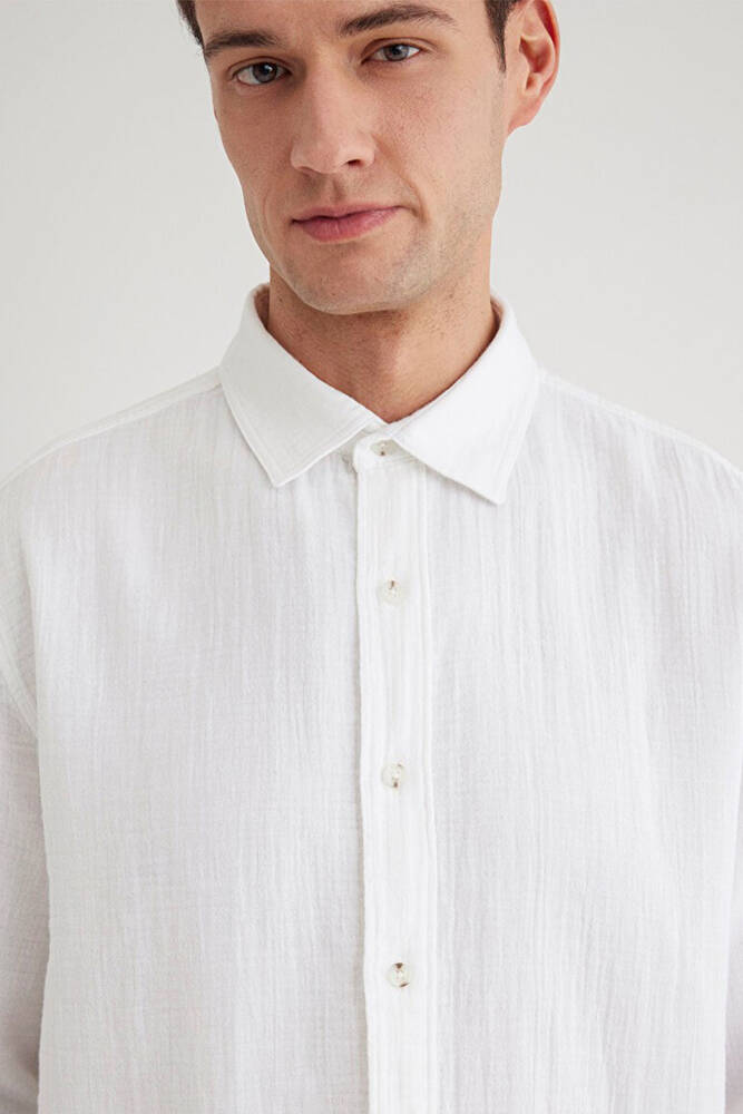 Erkek Uzun Kol Gömlek 0211518-620 Beyaz 