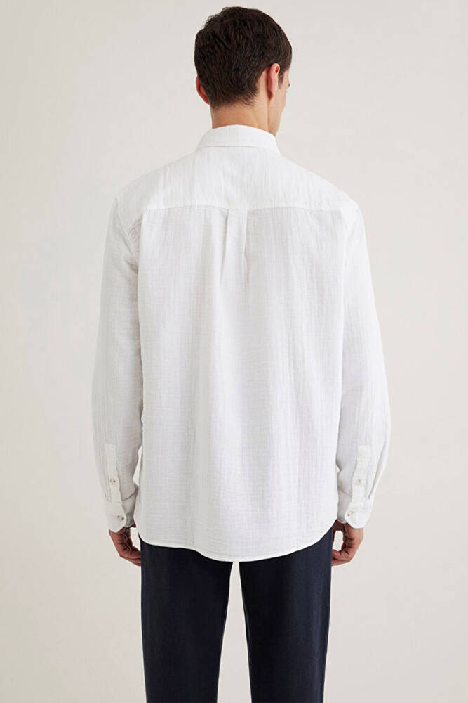 Erkek Uzun Kol Gömlek 0211518-620 Beyaz 