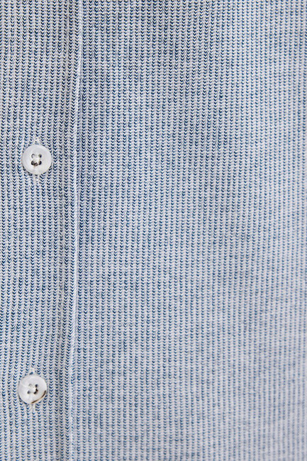 Erkek Uzun Kol Gömlek 0211524-70764 Mavi - Thumbnail