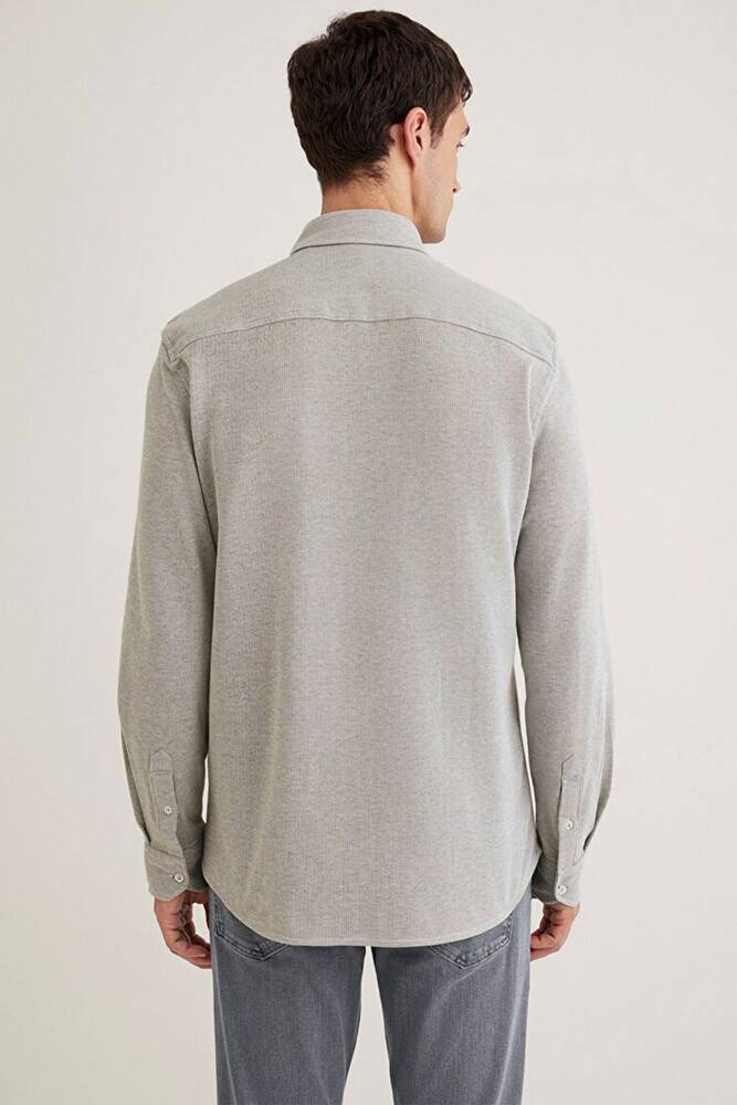 Erkek Uzun Kol Gömlek 0211524-86961 Gri 