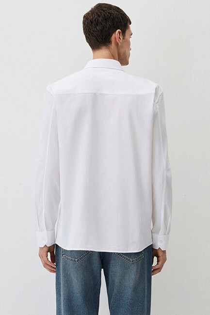 Erkek Uzun Kol Gömlek 0211554-620 Beyaz (3)