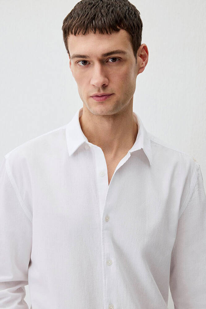 Erkek Uzun Kol Gömlek 0211554-620 Beyaz 