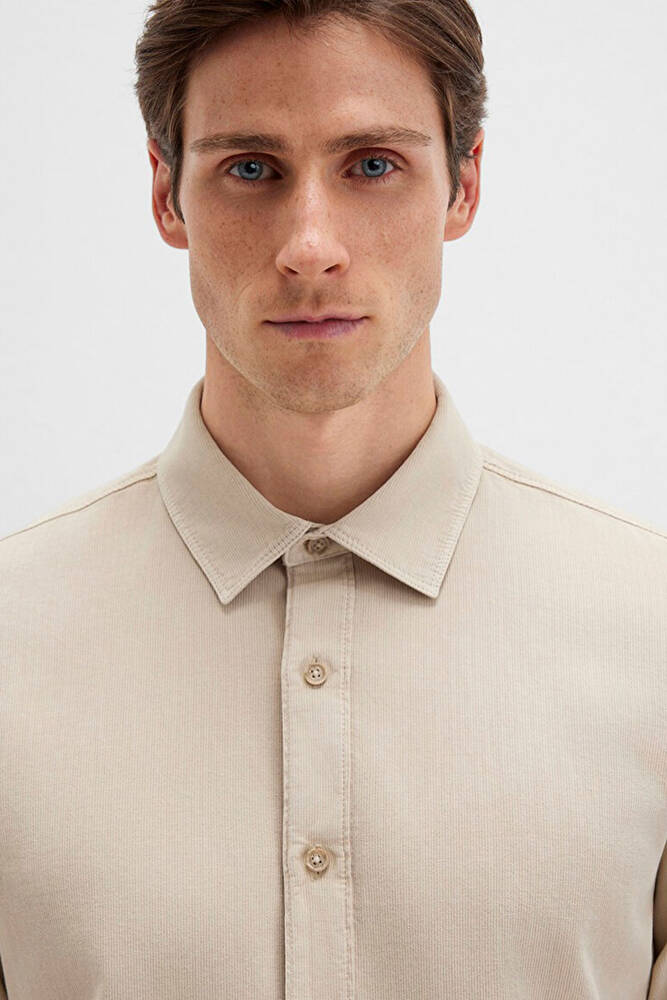 Erkek Uzun Kol Gömlek 0211641-70039 Bej 