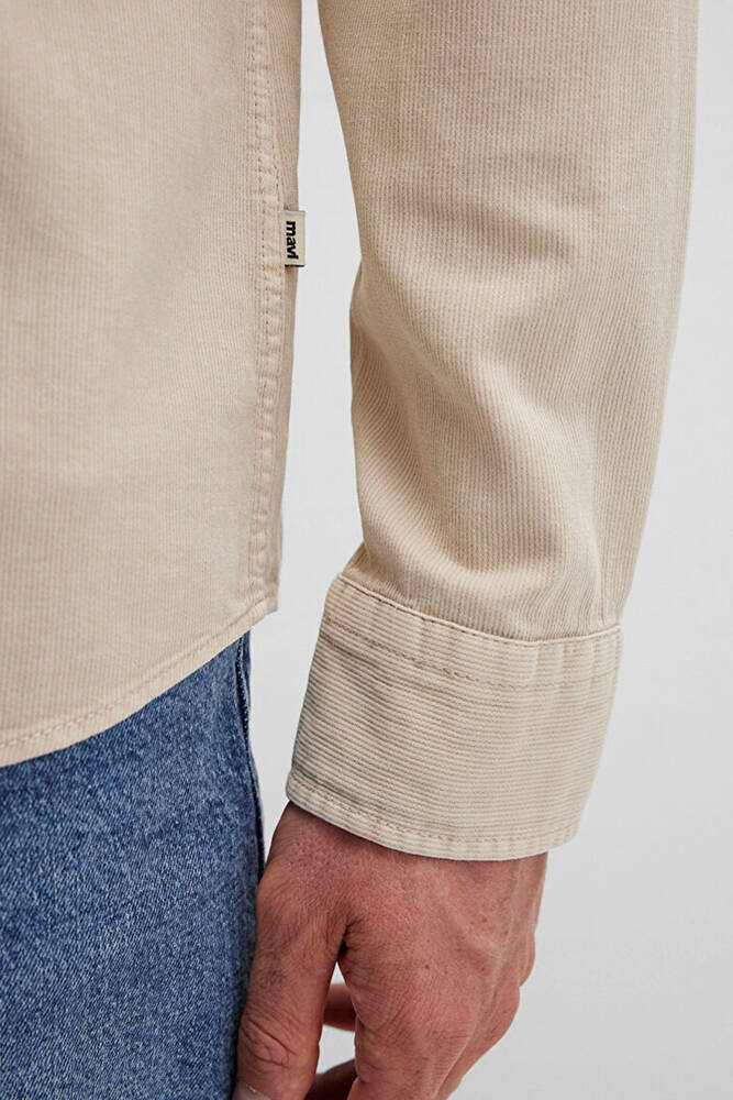 Erkek Uzun Kol Gömlek 0211641-70039 Bej 