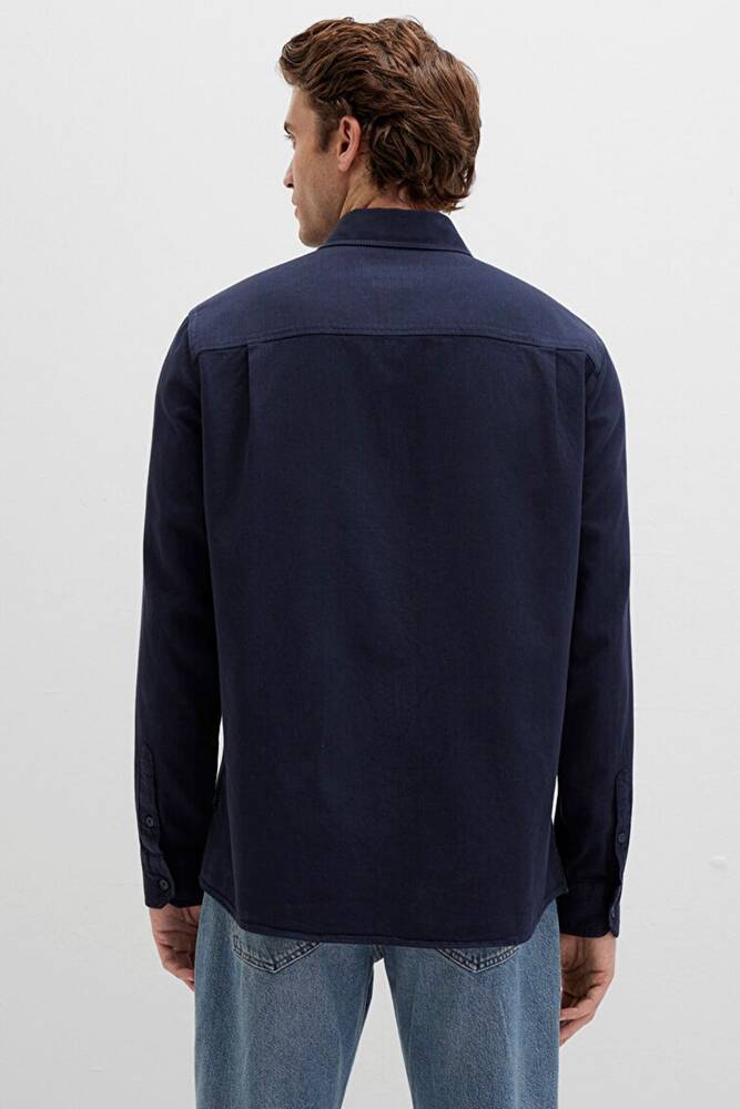 Erkek Uzun Kol Gömlek 0211641-82183 Lacivert 