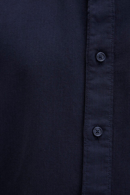 Erkek Uzun Kol Gömlek 0211641-82183 Lacivert - Thumbnail