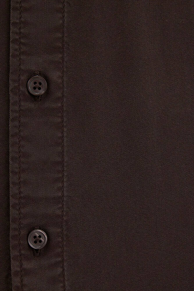 Erkek Uzun Kol Gömlek 0211647-70219 Kahve 