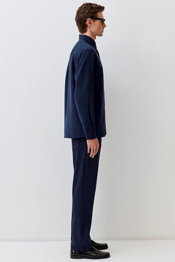 Erkek Uzun Kol Gömlek 0211650-70490 Lacivert 