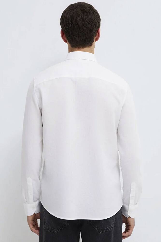 Erkek Uzun Kol Gömlek 0211656-620 Beyaz 