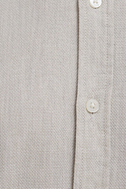 Erkek Uzun Kol Gömlek 0211656-70145 Bej - Thumbnail