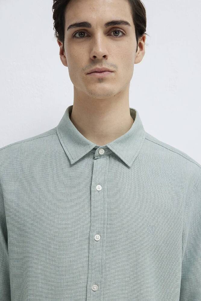 Erkek Uzun Kol Gömlek 0211656-71478 Yeşil 