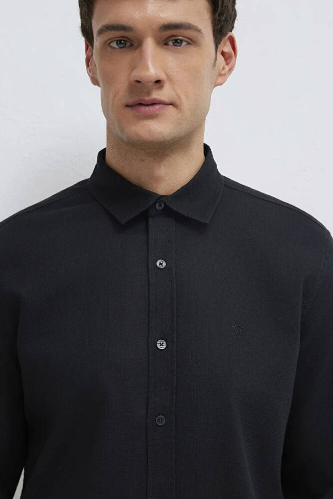 Erkek Uzun Kol Gömlek 0211656-900 Siyah 