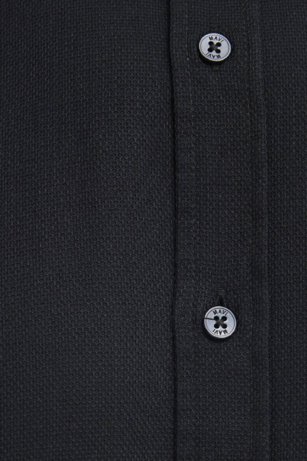 Erkek Uzun Kol Gömlek 0211656-900 Siyah - Thumbnail