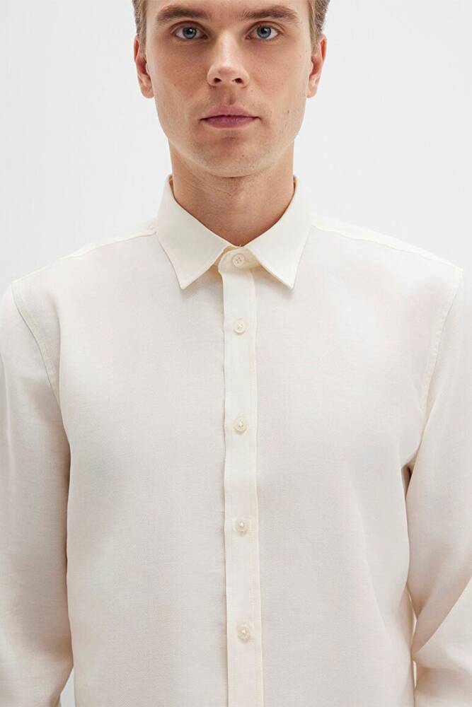 Erkek Uzun Kol Gömlek 0211659-70057 Ekru 