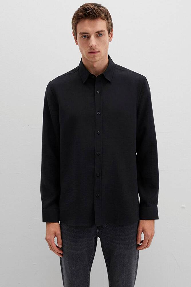 Erkek Uzun Kol Gömlek 0211659-900 Siyah 
