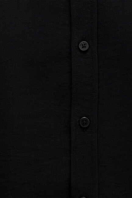 Erkek Uzun Kol Gömlek 0211659-900 Siyah - Thumbnail