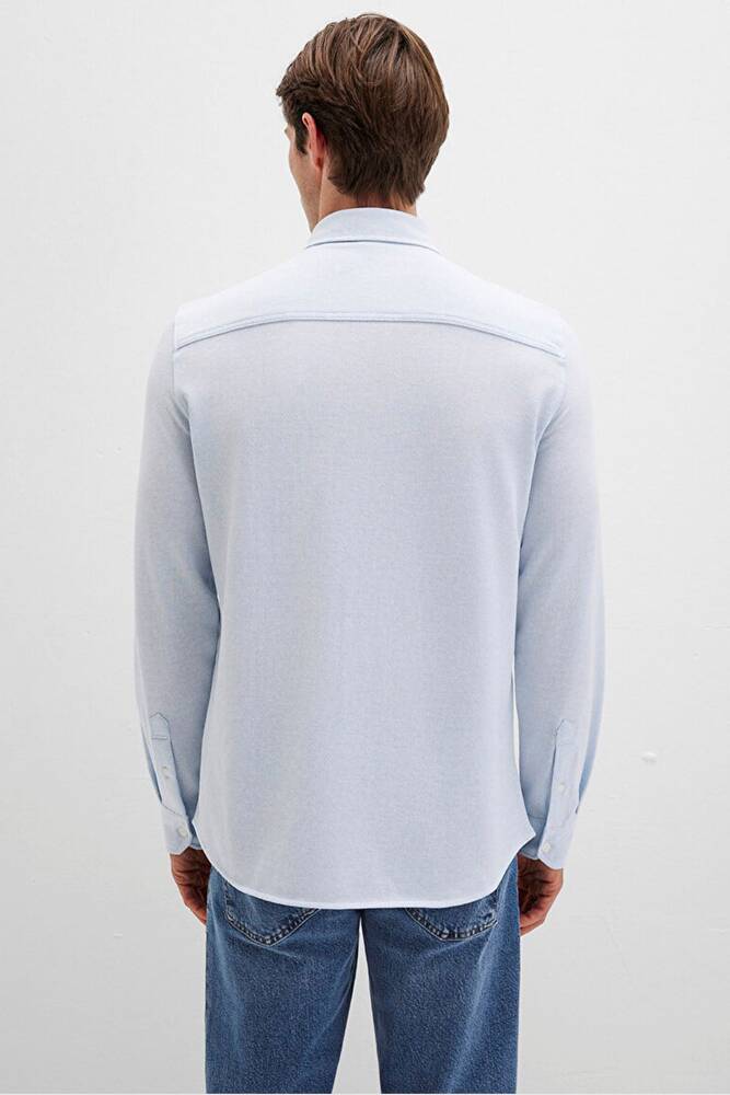 Erkek Uzun Kol Gömlek 0211664-90900 Mavi 