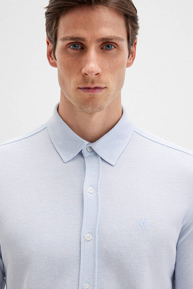 Erkek Uzun Kol Gömlek 0211664-90900 Mavi 
