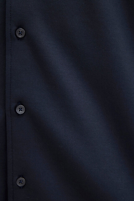 Erkek Uzun Kol Gömlek 0211752-70490 Lacivert - Thumbnail