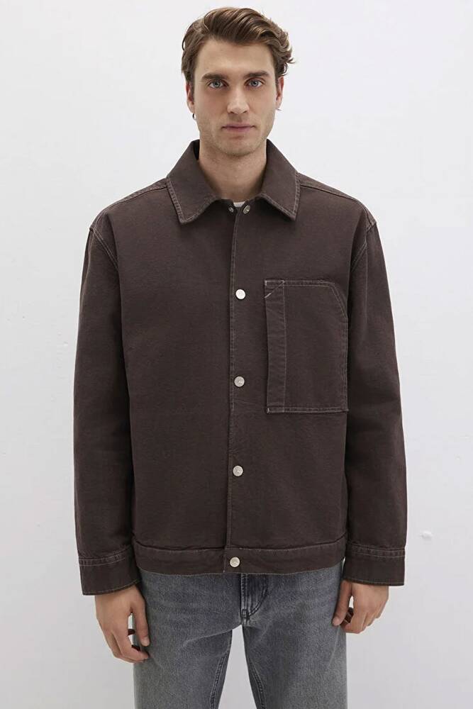 Erkek Uzun Kol Gömlek 0211779-70219 Kahve 