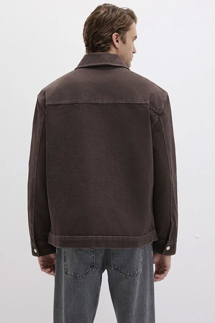 Erkek Uzun Kol Gömlek 0211779-70219 Kahve - Thumbnail