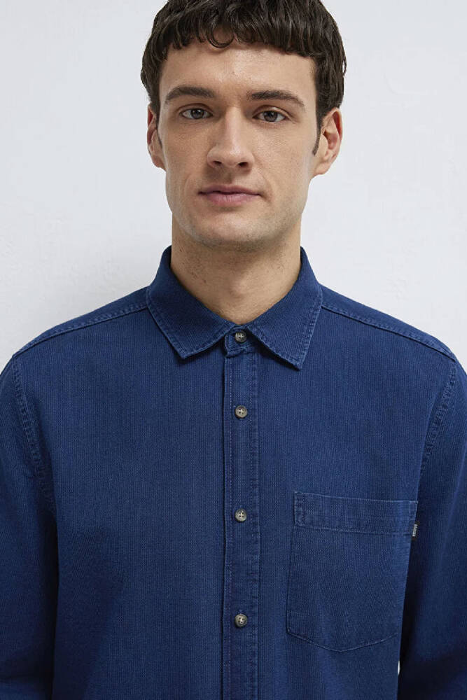 Erkek Uzun Kol Gömlek 0211854-18790 Lacivert 