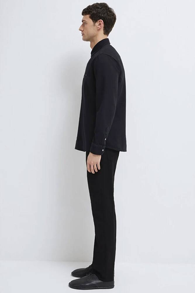 Erkek Uzun Kol Gömlek 0211865-90850 Siyah 