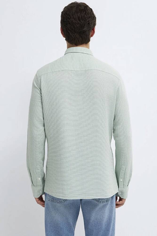 Erkek Uzun Kol Gömlek 0211899-71909 Yeşil 