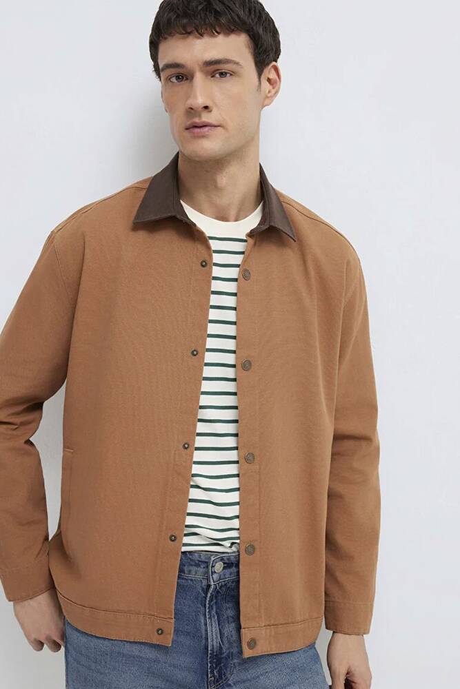 Erkek Uzun Kol Gömlek 0211900-91393 Kahve 