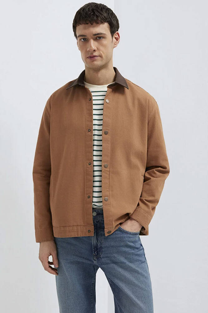 Erkek Uzun Kol Gömlek 0211900-91393 Kahve 