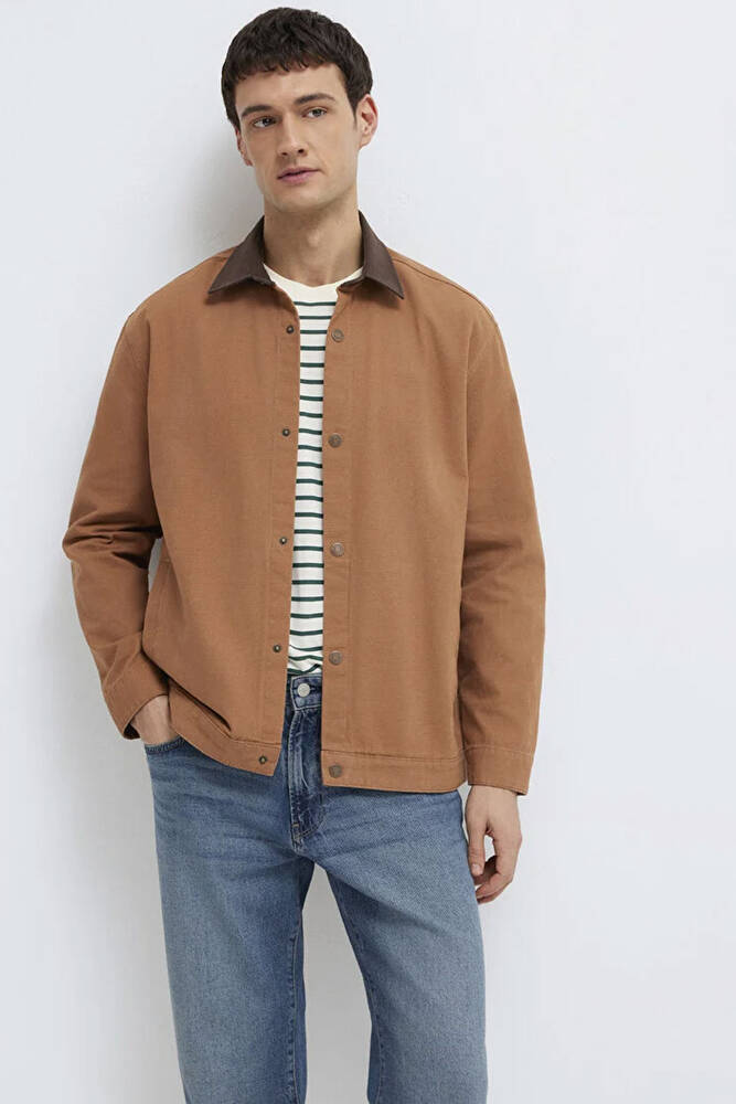 Erkek Uzun Kol Gömlek 0211900-91393 Kahve 