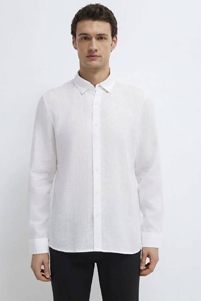 Erkek Uzun Kol Gömlek 0211909-620 Beyaz 