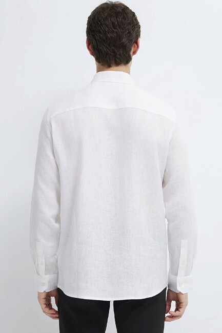 Erkek Uzun Kol Gömlek 0211909-620 Beyaz - Thumbnail