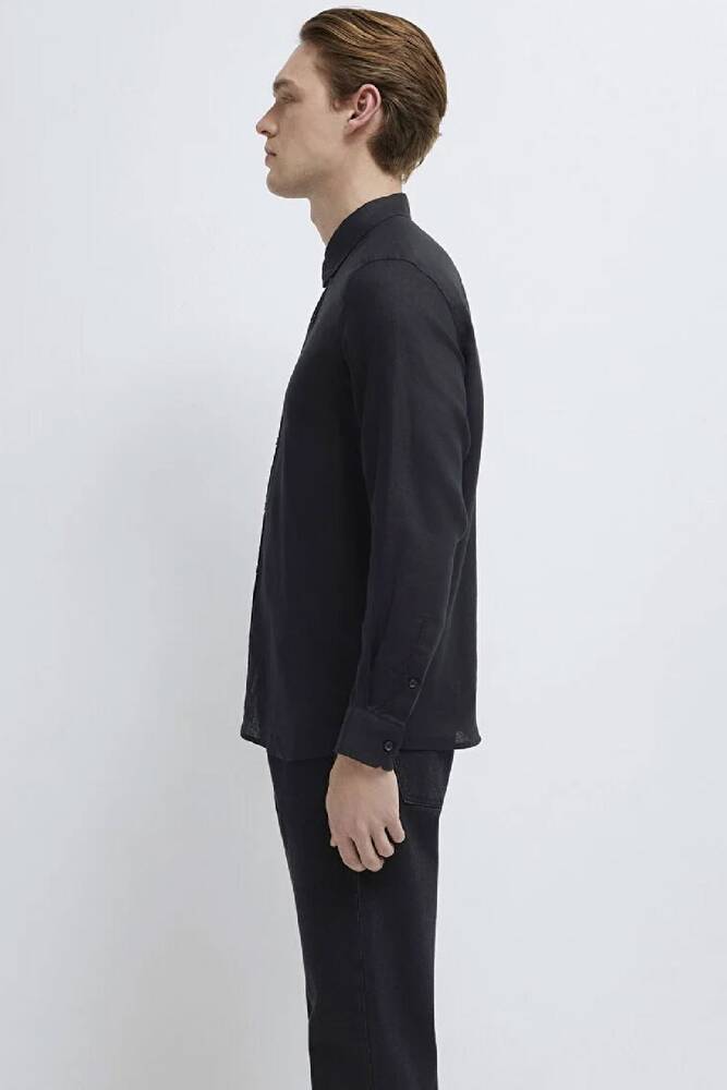 Erkek Uzun Kol Gömlek 0211909-900 Siyah 