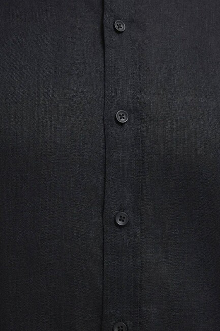 Erkek Uzun Kol Gömlek 0211909-900 Siyah - Thumbnail