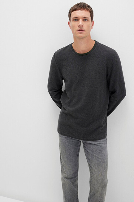 Erkek Uzun Kol Penye 064622-26834 Gri (1)