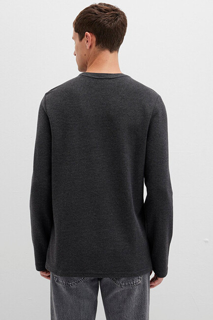 Erkek Uzun Kol Penye 064622-26834 Gri - Thumbnail